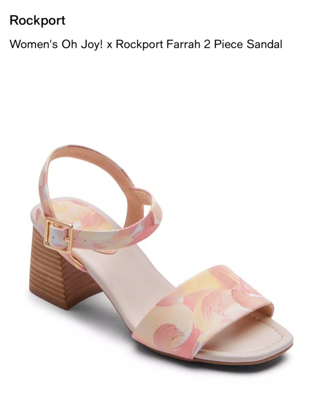 NWOB Rocketport Women's Oh Joy! x Rockport Farrah 2 Piece Sandal -Pink 9.5
